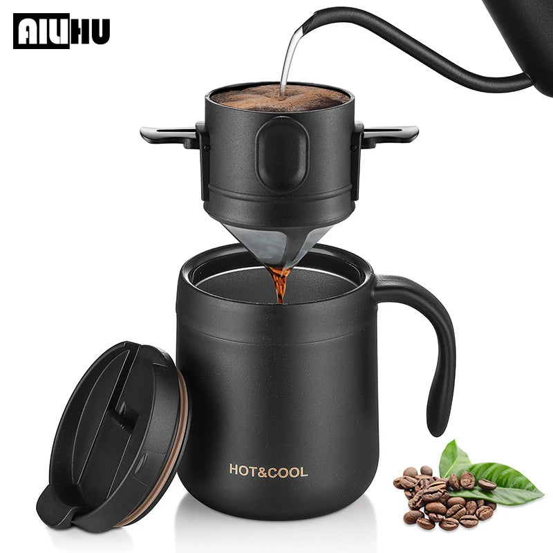 304 Stainless Steel Portable Coffee & Tea Dripper Set