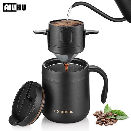 304 Stainless Steel Portable Coffee & Tea Dripper Set