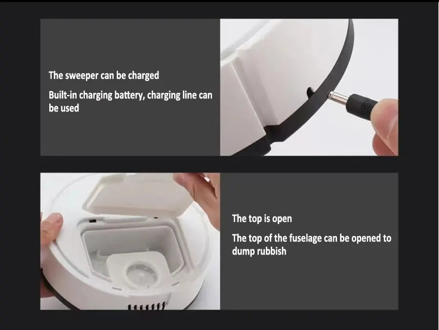 NEW USB Sweeping Robot Vacuum Cleaner Mopping 3 In 1 Smart Wireless 1500Pa Dragging Cleaning Sweep Floor for Home Office