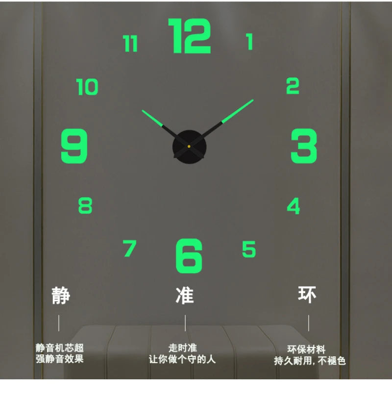 Transform Your Space: 3D Luminous Frameless DIY Wall Clock
