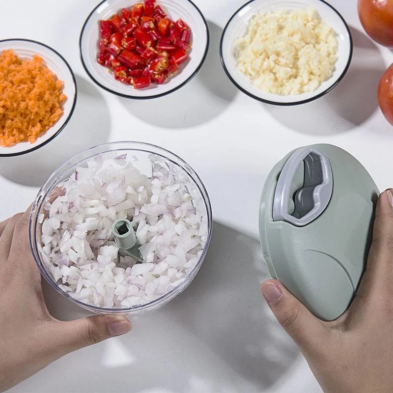 500/900ML Manual Meat Mincer & Garlic Chopper – Kitchen Vegetable Cutter
