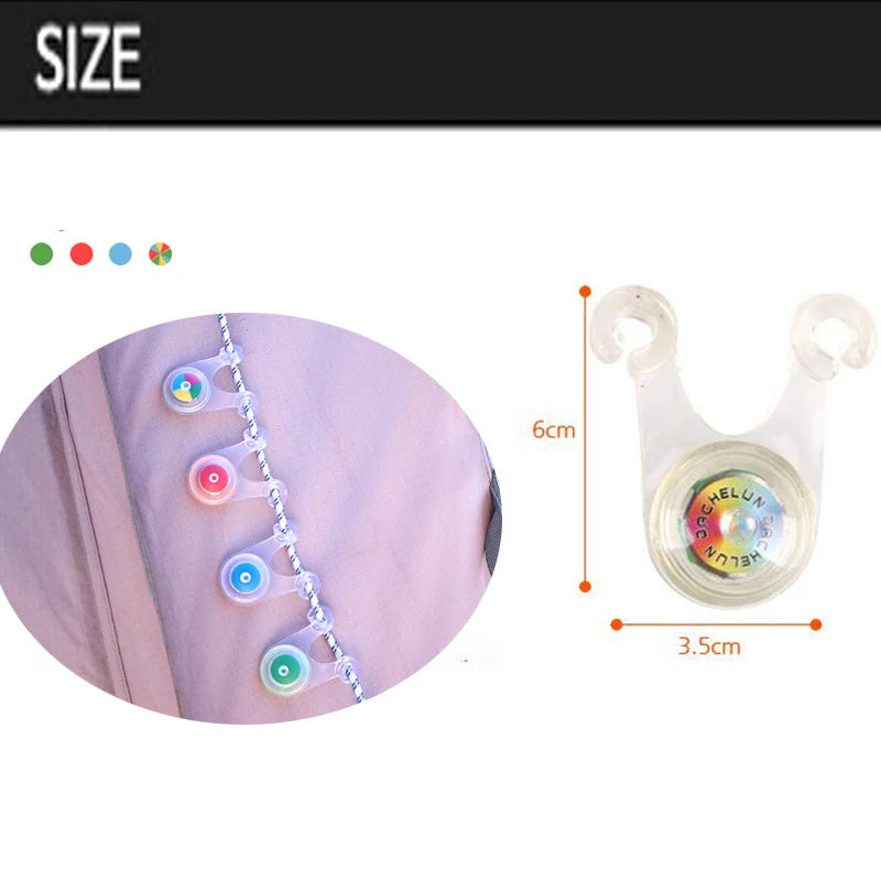 10pcs Waterproof LED Tent String Rope Guard Hanging Lights Mini Flashlight Cycling Lights Outdoor Camping Warning Safety Lamp