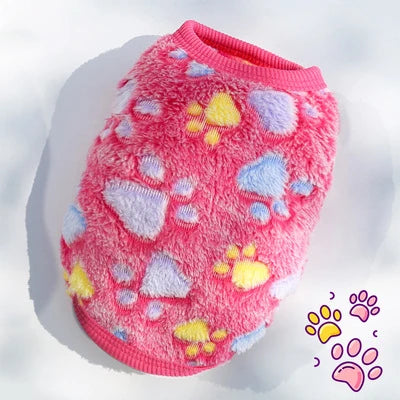 Cute Dog / Cat Clothes Winter Vest For Small Dogs Cats Warm Pets Sweater Soft Flannel Puppy Puffer Jacket Dog Accessories Supplies Xxs