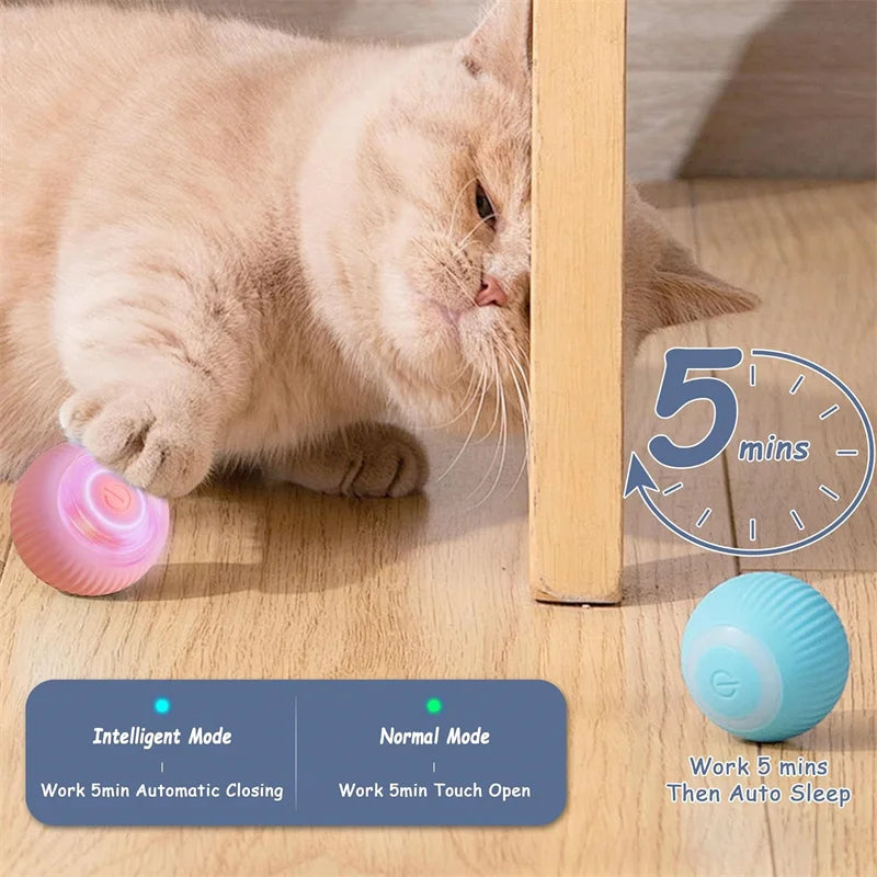 Smart Dog / Cat Toy Ball Electronic Interactive Pet Toy Moving Ball USB Automatic Moving Bouncing for Puppy Birthday Gift Cat Products
