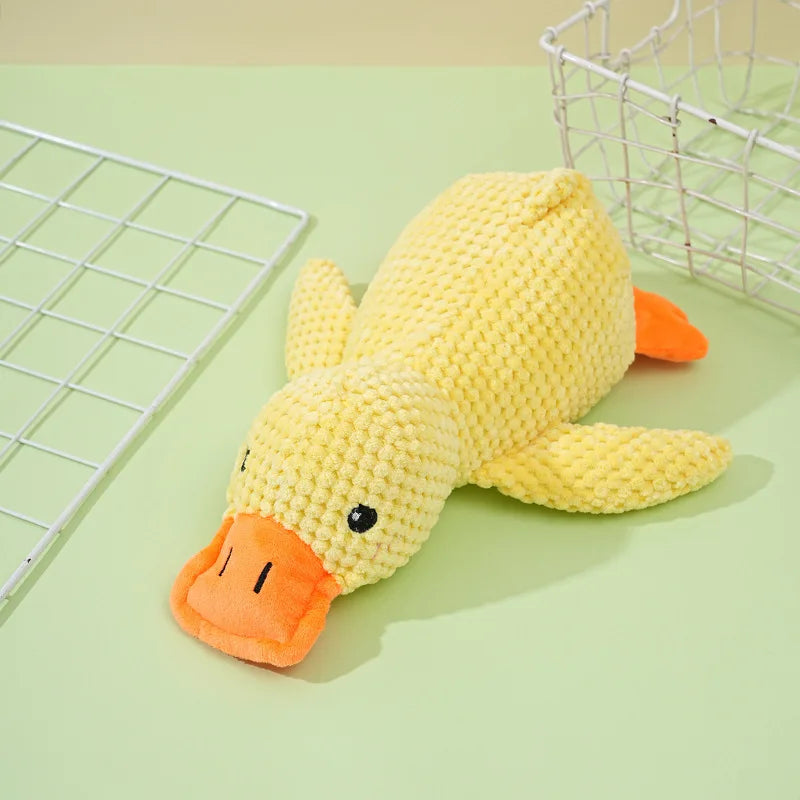 Bite-Resistant Plush Duck Toy - Sound Relief for Small & Large Dogs!