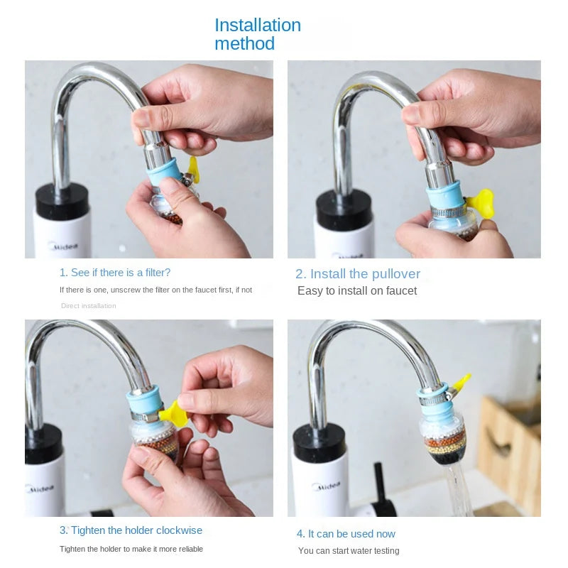 6-Layer Kitchen Tap Water Filter - Coconut Charcoal Purifier for Clean Drinking Water!