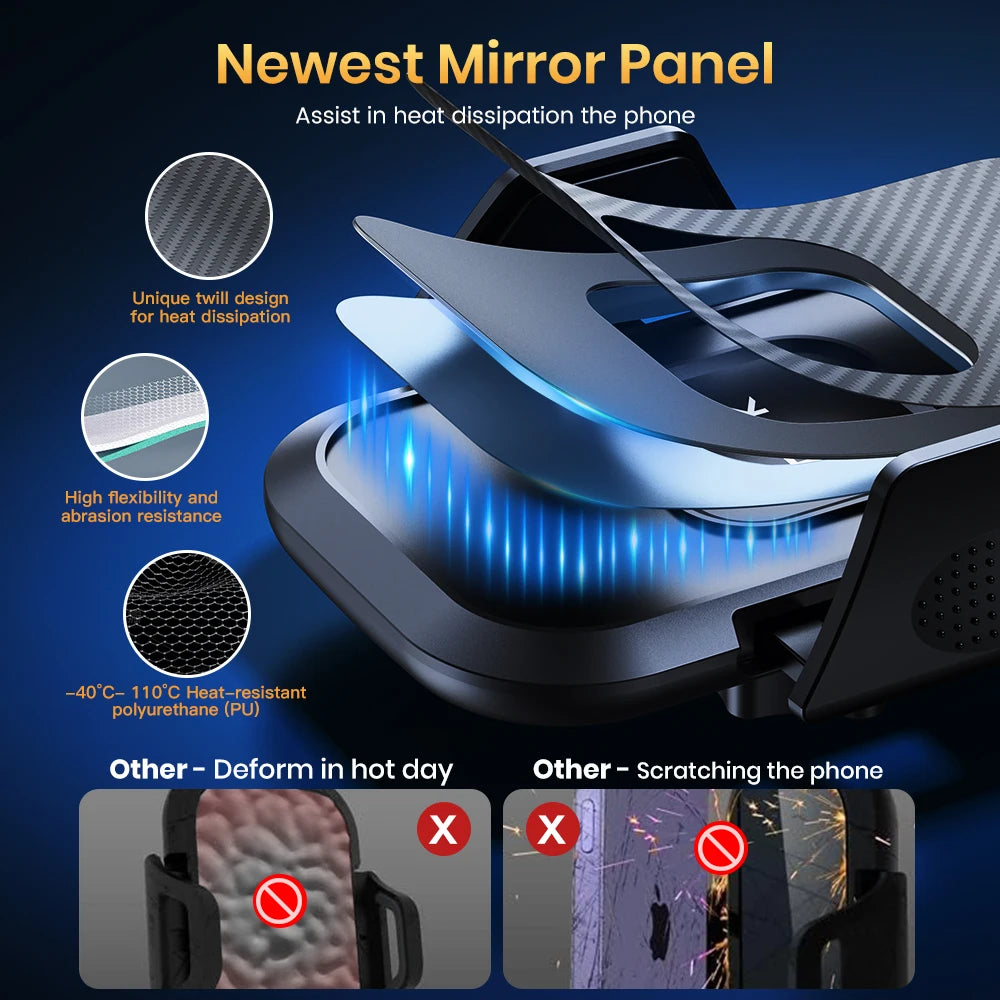 Car Phone Holder Mount,TOPK Upgrade Auto Locking Universal Phone Stand Holder with Hook Clip for Car Air Vent for iPhone Samsung