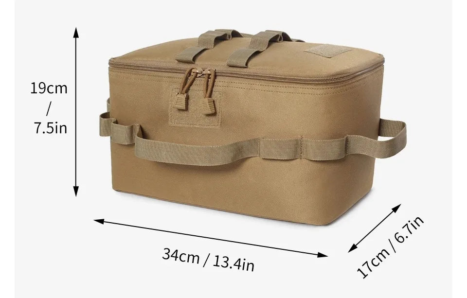 Outdoor Camping Gas Tank Storage Bag Large Capacity Ground Nail Tool Bag Gas Canister Picnic Cookware Utensils Kit Bag