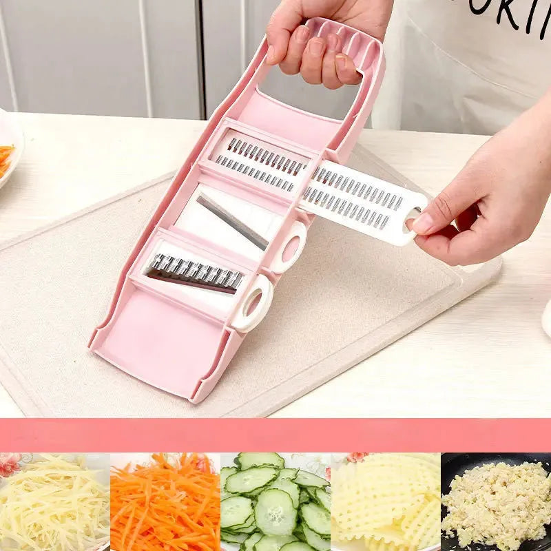 Multifunctional Vegetable & Fruit Slicer - Potato Shredder & Grater with Handle!