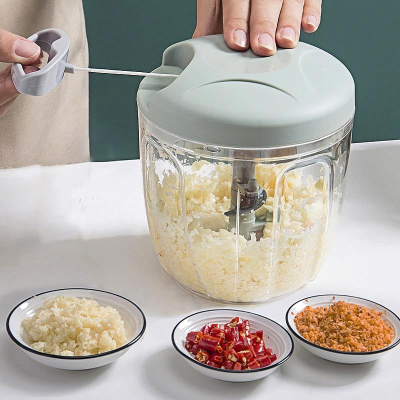 500/900ML Manual Meat Mincer & Garlic Chopper – Kitchen Vegetable Cutter