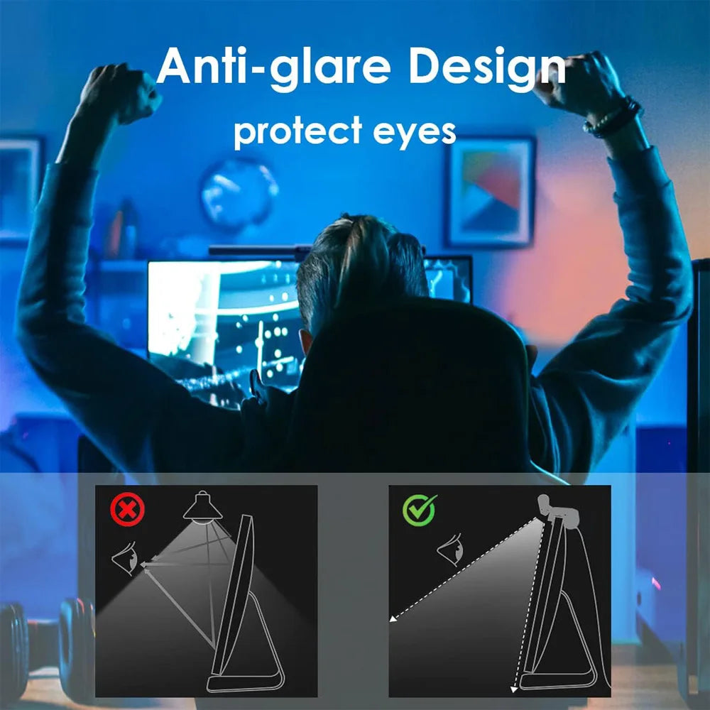 GB LED Monitor Light Bar: Dimmable Atmosphere Lamp for Work & Gaming