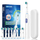 Experience the Power of Our Waterproof Electric Toothbrush with 8 Heads & Built-in Timer!