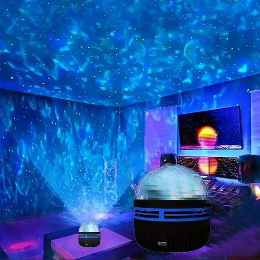 Vortex Star LED Projector Light with Water Ripple Effects