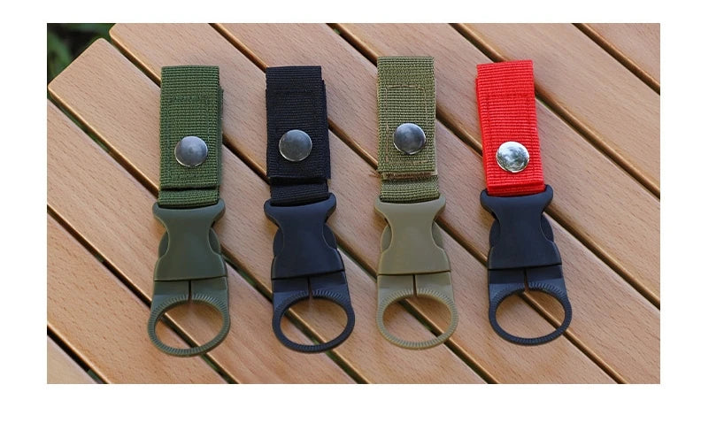 Webbing Buckle Hook Water Bottle Holder Clip Outdoor Nylon EDC Climb Carabiner Belt Backpack Hanger Camp Carabiner Belt Clip