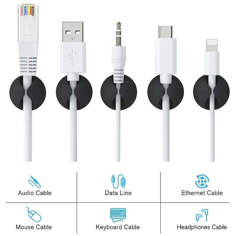 Mini Cable Organizer Clips  – Keep Wires Neat & Tidy