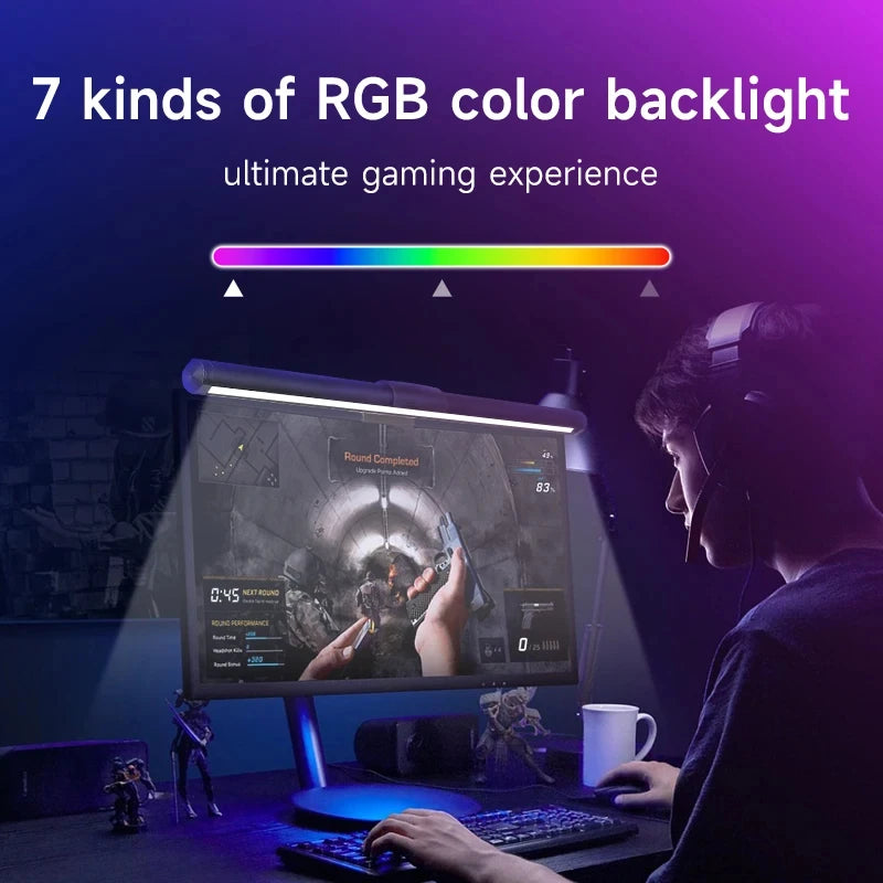 GB LED Monitor Light Bar: Dimmable Atmosphere Lamp for Work & Gaming