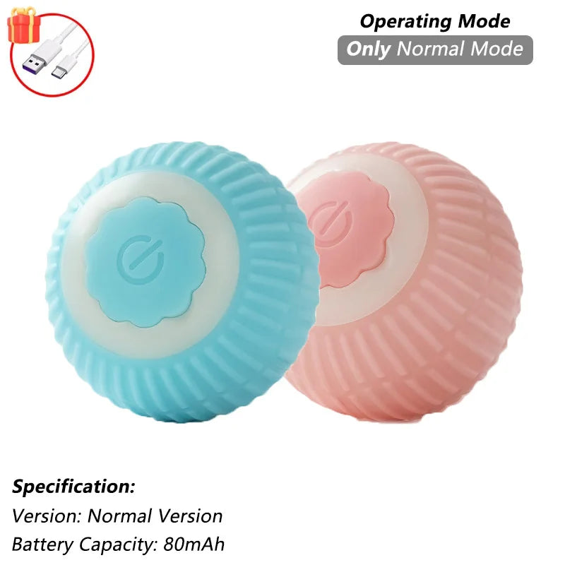 Cat Interactive Ball Toy Automatic Rolling Ball Faux Tail Rechargeable Pet Electric Toy Dog Cat Training Imitate Mouse Products