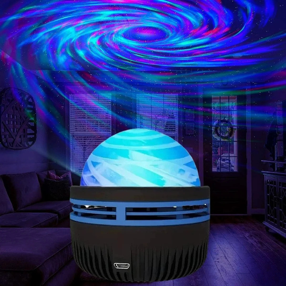 Vortex Star LED Projector Light with Water Ripple Effects