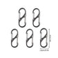5PCS Tactical S Type Carabiner Camping Equipment Anti-Theft Aluminium Alloy Carabiner Mini Keychain Hook Hiking Backpack Buckle