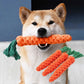 Durable Carrot Dog Chew Toy - Safe Cotton Rope for Molar Cleaning!