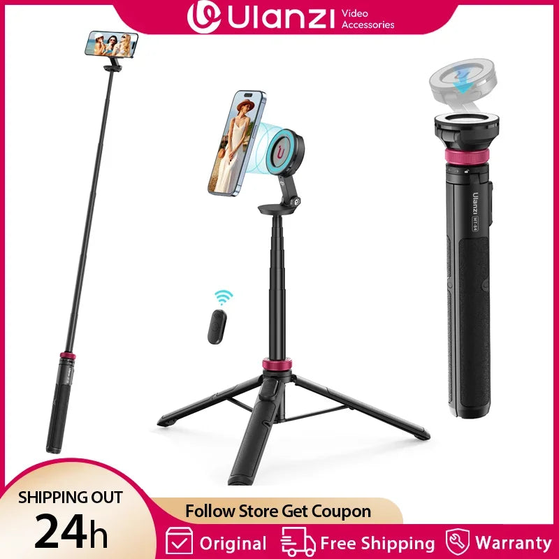 MagSafe Selfie Stick Tripod (1.53M) w/ Bluetooth Remote