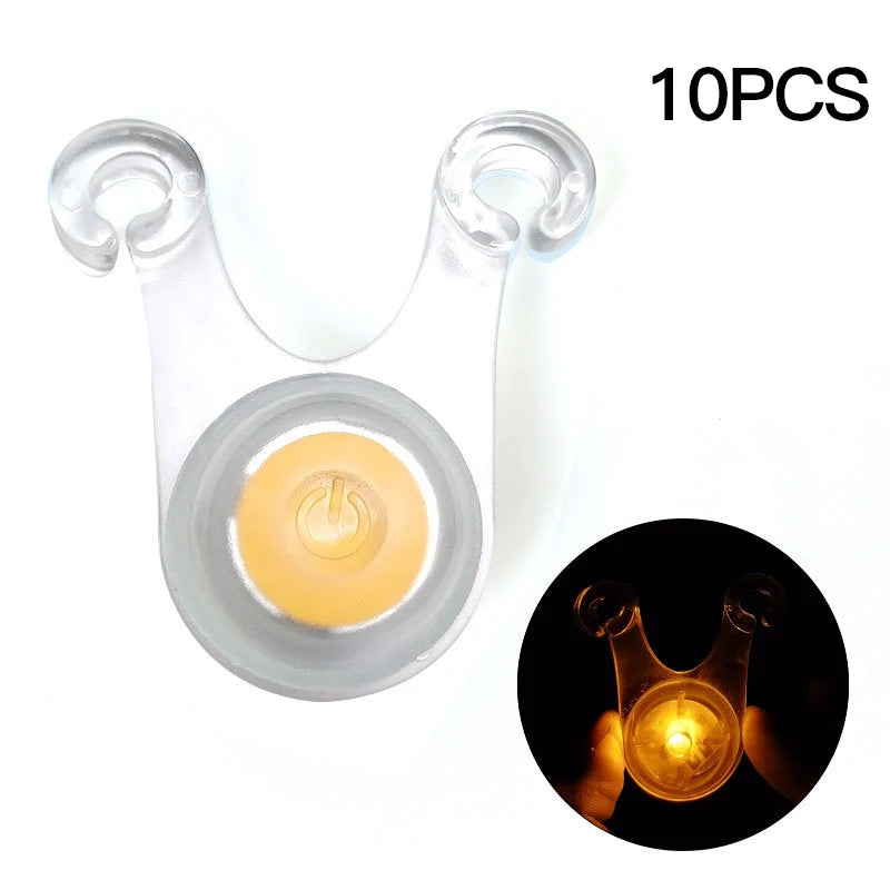 10pcs Waterproof LED Tent String Rope Guard Hanging Lights Mini Flashlight Cycling Lights Outdoor Camping Warning Safety Lamp