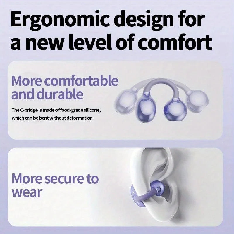 Open-Ear Wireless Earbuds | BT 5.3 & Digital Battery Display