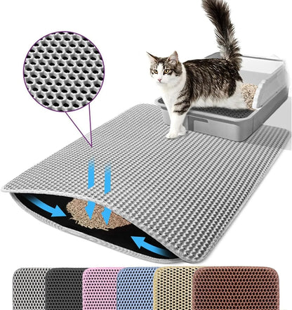 Cat Litter Mat – Double Layer, Non-Slip, Waterproof
