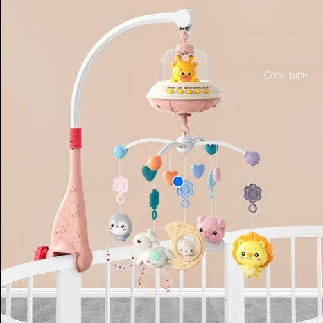 Musikalisches Babybett-Mobile mit Licht- und Musikprojektion für Säuglinge, ferngesteuertes Spielzeug für Neugeborene, Babybett-Mobile für Babybett-Spielzeug