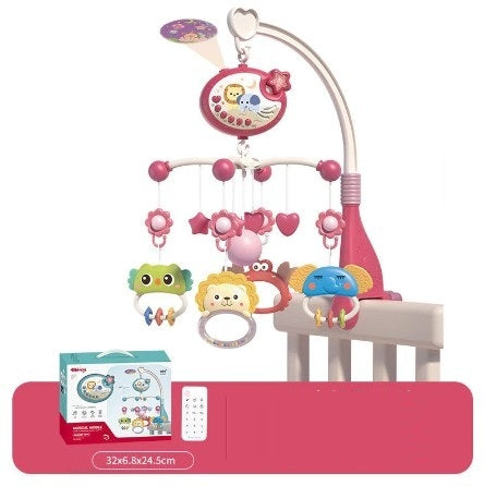 Musikalisches Babybett-Mobile mit Licht- und Musikprojektion für Säuglinge, ferngesteuertes Spielzeug für Neugeborene, Babybett-Mobile für Babybett-Spielzeug